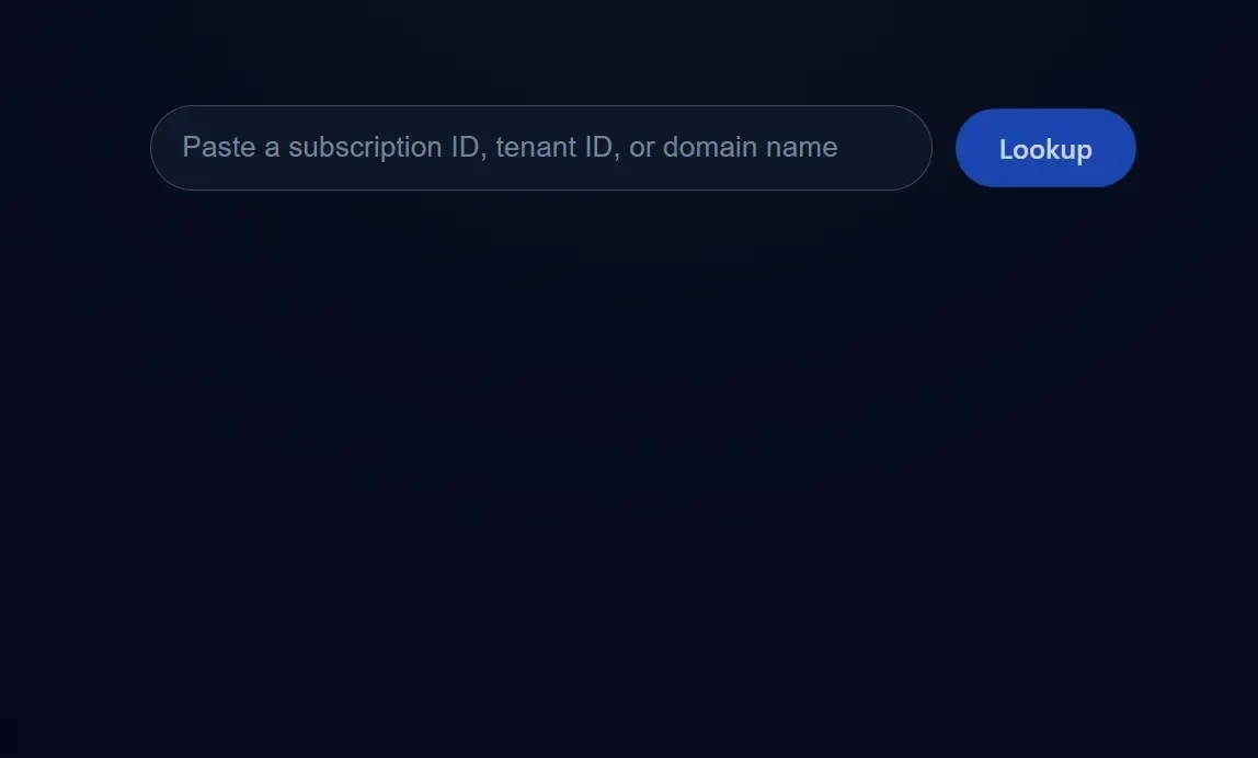 Lookup tenant information from subscription id